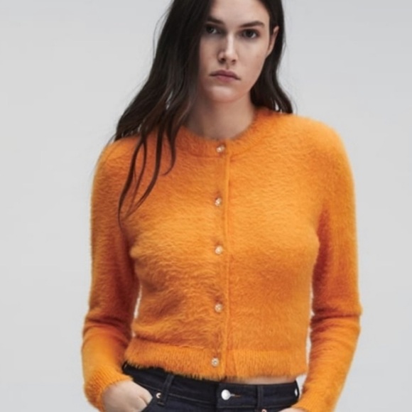 Zara | Sweaters | Zara Fuzzy Orange 